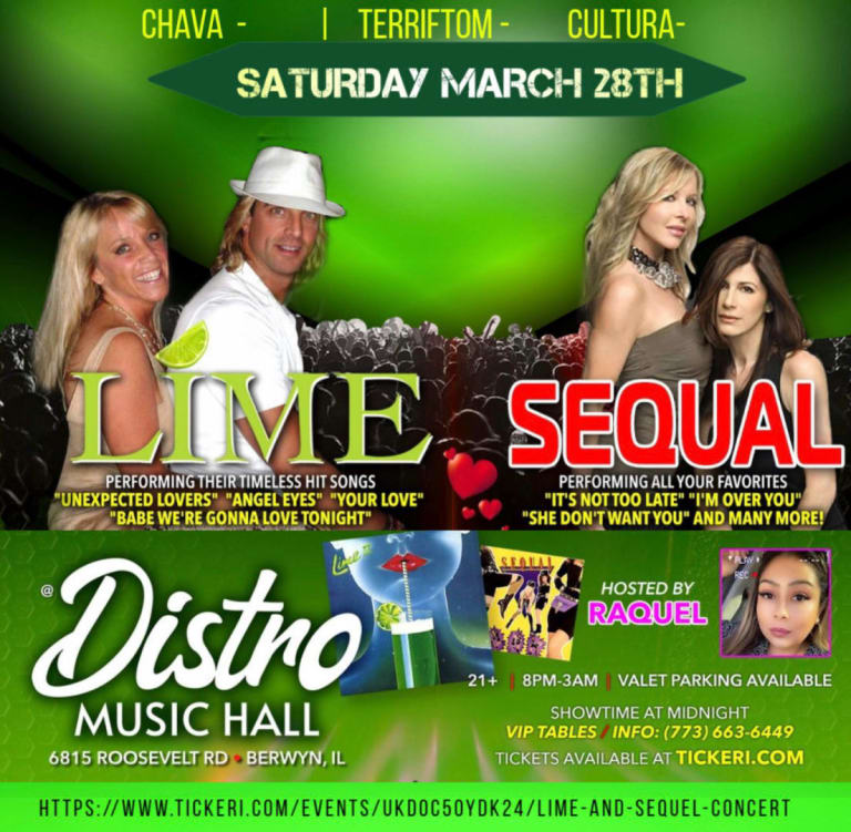 Event - LIME AND SEQUEL CONCERT  - Berwyn, IL - sáb, 28 de marzo de 2026} | concert tickets