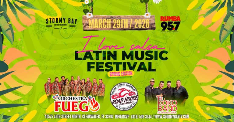 Event - " I Love Salsa" Latin Music Festival - Clearwater, FL - dom, 29 de marzo de 2026} | concert tickets