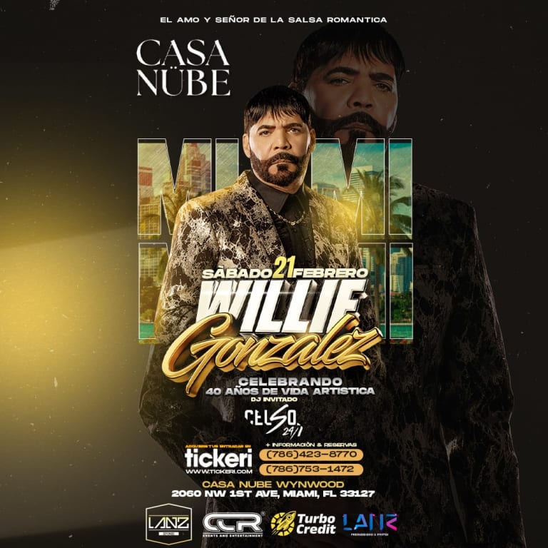 Event - Willie González en concierto. NUEVA FECHA  - Miami, FL - sáb, 21 de febrero de 2026} | concert tickets