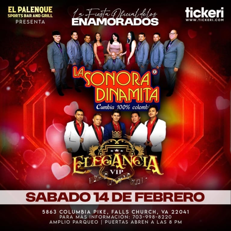 Event - LA SONORA DINAMITA Y ELEGANCIA VIP !!! - Falls Church, VA - sáb, 14 de febrero de 2026} | concert tickets