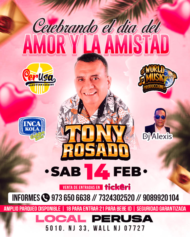 Event - Tony Rosado Tour: Cumbia Pasion y Amor - Wall Township, New Jersey - February 14, 2026 | concert tickets