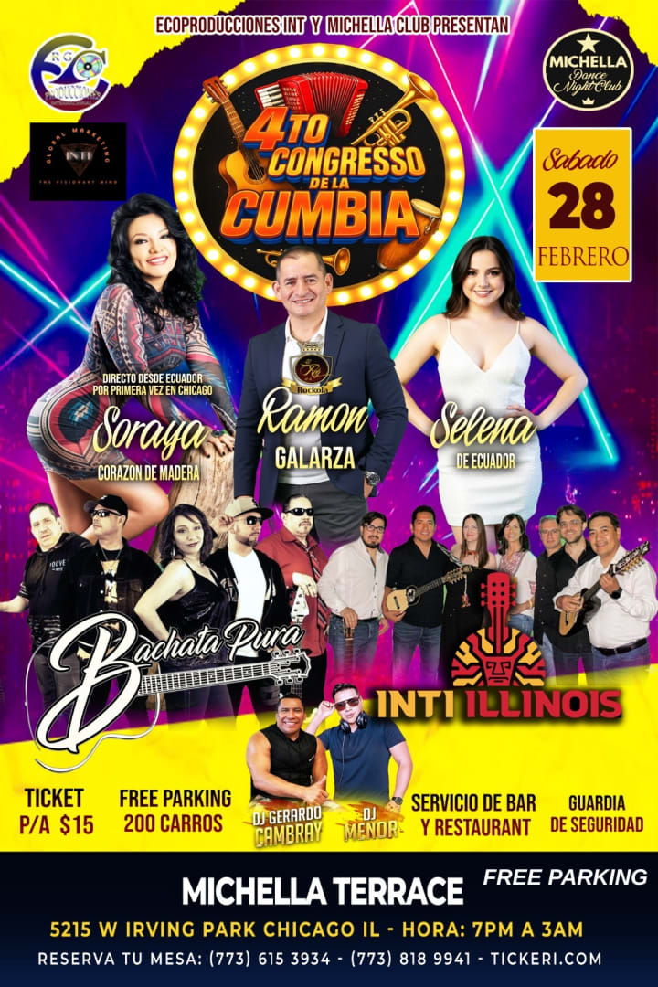 Event - 4TO CONGRESSO DE LA CUMBIA - Chicago, IL - Sat, February 28, 2026} | concert tickets
