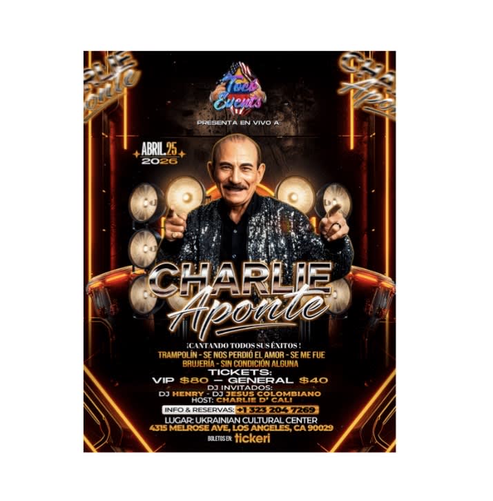Event - Charlie Aponte en Concierto  - Los Angeles, CA - sáb, 25 de abril de 2026} | concert tickets