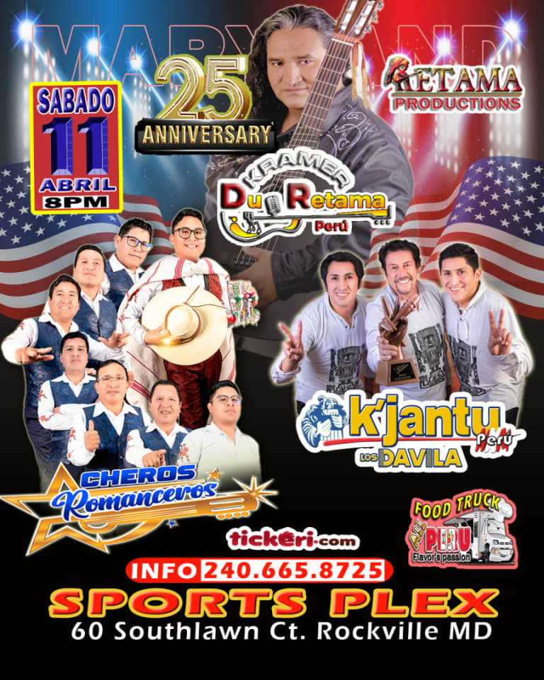 Event - LOS CHEROS ROMANCEROS, KJANTU, DUO RETAMA - Rockville, Maryland - 11 de abril de 2026 | concert tickets