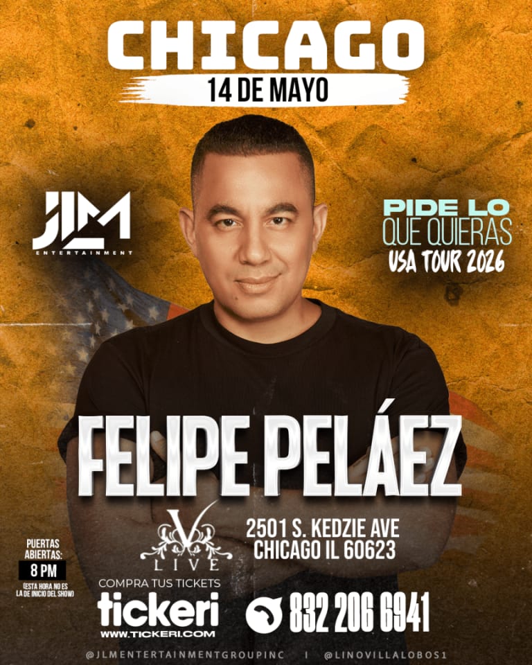 Event - FELIPE PELÁEZ ¡En Concierto! - Chicago (Illinois) - Chicago, IL - jue, 14 de mayo de 2026} | concert tickets