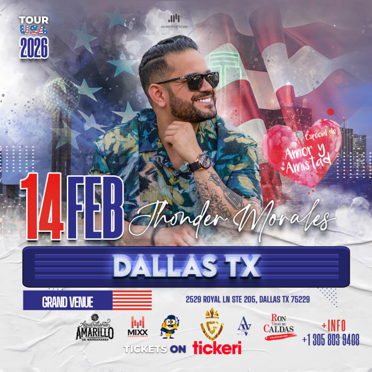 Event - Jhonder Morales En Dallas - Dallas, Texas - February 14, 2026 | concert tickets