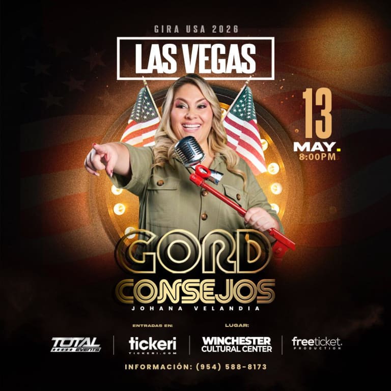 Event - GORD CONCEJOS - JOHANA VELANDIA- STAND UP COMEDY - LAS VEGAS - Las Vegas, NV - mié, 13 de mayo de 2026} | concert tickets