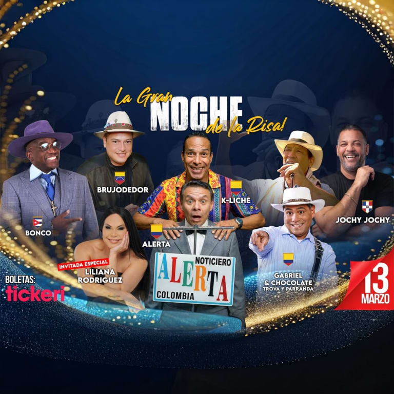 Event - La Gran Noche de la Risa con Brujodedor, Chester, Bonco, Jochy Jochy, K-LICHE y mas invitados - Miami, FL - vie, 13 de marzo de 2026} | concert tickets