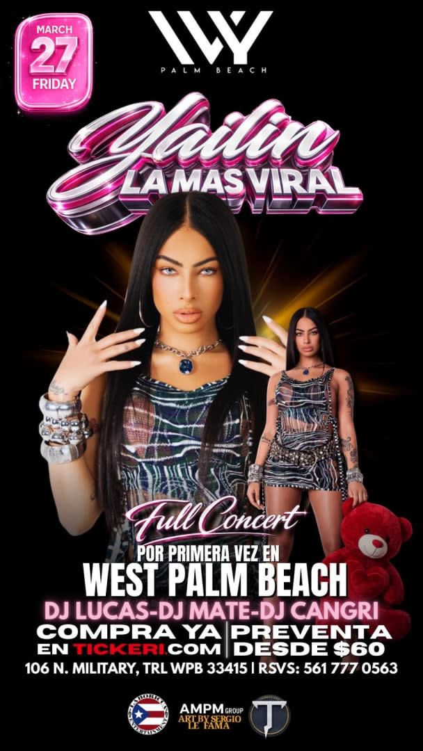 Event - YAILIN LA MÁS VIRAL EN IVY PAM BEACH! - West Palm Beach, Florida - March 27, 2026 | concert tickets