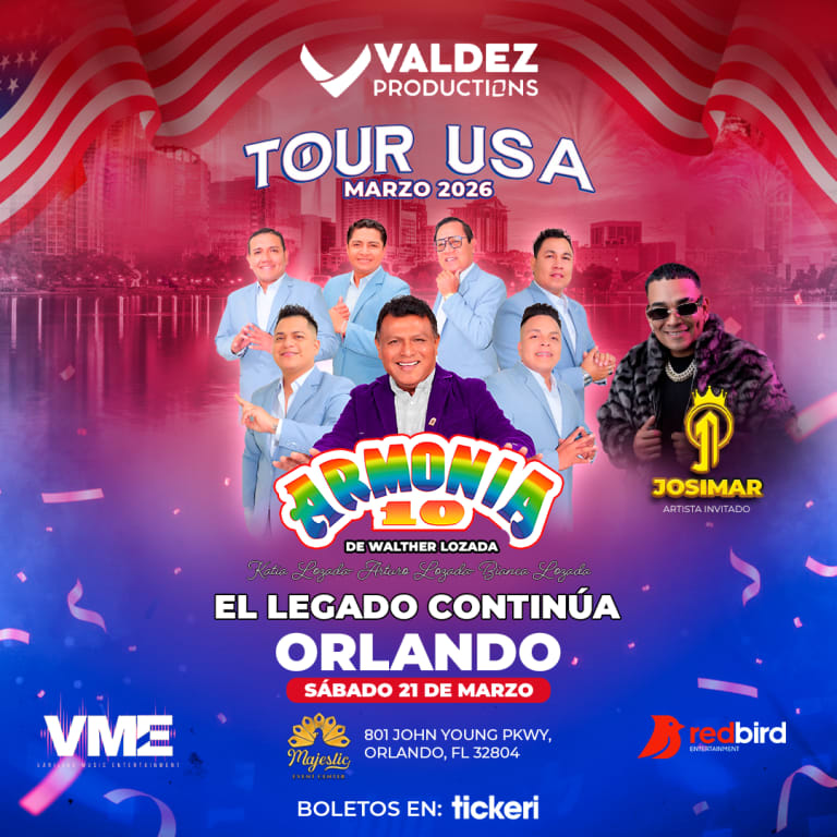 Event - Armonia 10 de Walther Lozada & Josimar y su yambú en Orlando - Orlando, Florida - March 21, 2026 | concert tickets
