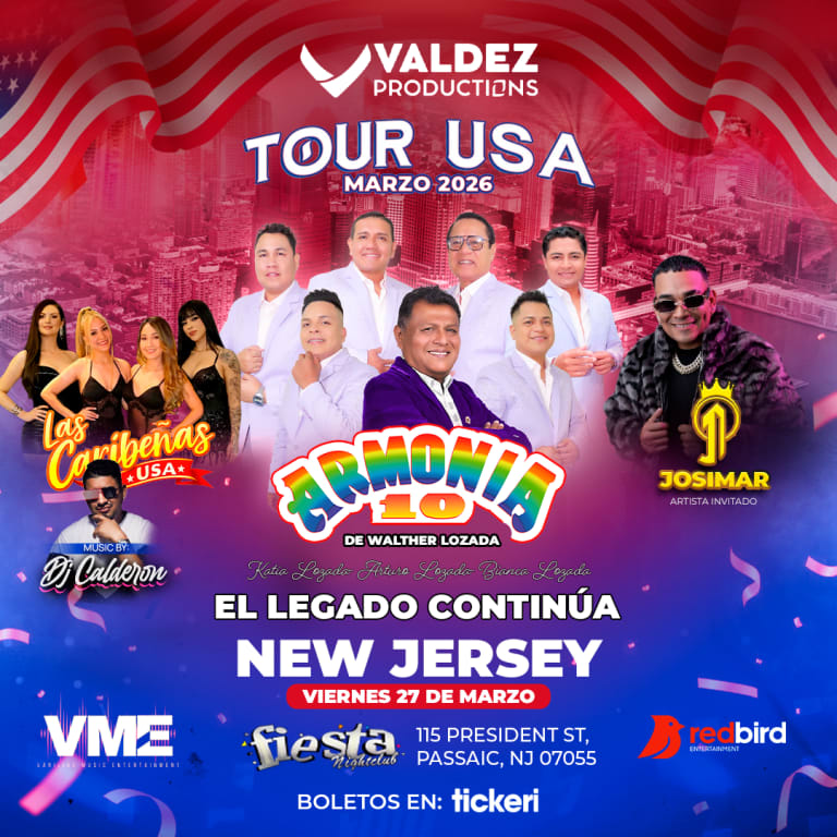 Event - Armonía 10 de Walther Lozada & Josimar y su Yambú New Jersey - Passaic, NJ - vie, 27 de marzo de 2026} | concert tickets
