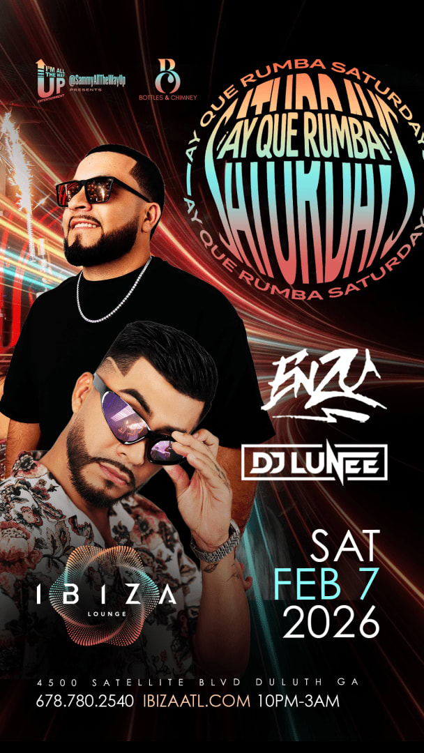 Event - Rumba Saturdays w/ DJ Lunee & DJ Enzo - Duluth, GA - sáb, 7 de febrero de 2026} | concert tickets