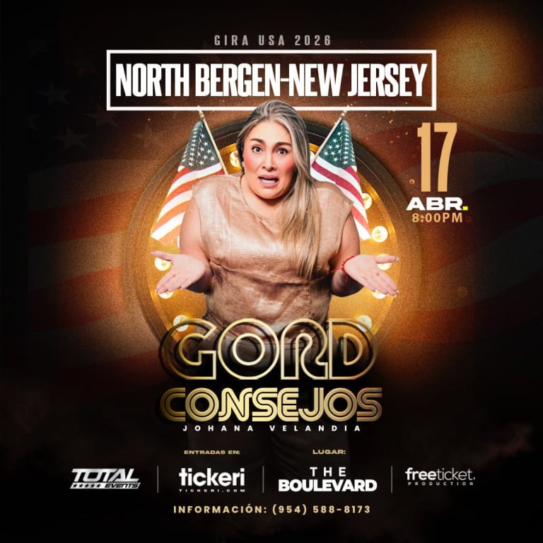Event - GORDCONSEJOS - JOHANA VELANDIA- STAND UP COMEDY - NEW JERSEY - North Bergen, NJ - vie, 17 de abril de 2026} | concert tickets