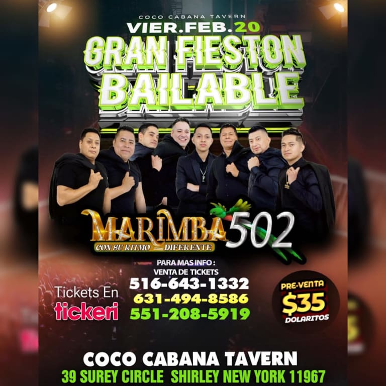 Event - GRAN FIESTON BAILABLE - Shirley, NY - vie, 20 de febrero de 2026} | concert tickets