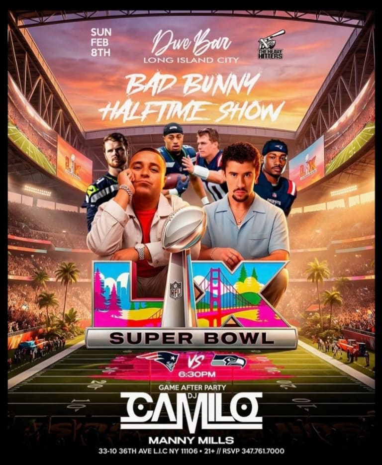 Event - Super Bowl Party DJ Camilo Live At Dive Bar BK - Brooklyn, NY - dom, 8 de febrero de 2026} | concert tickets
