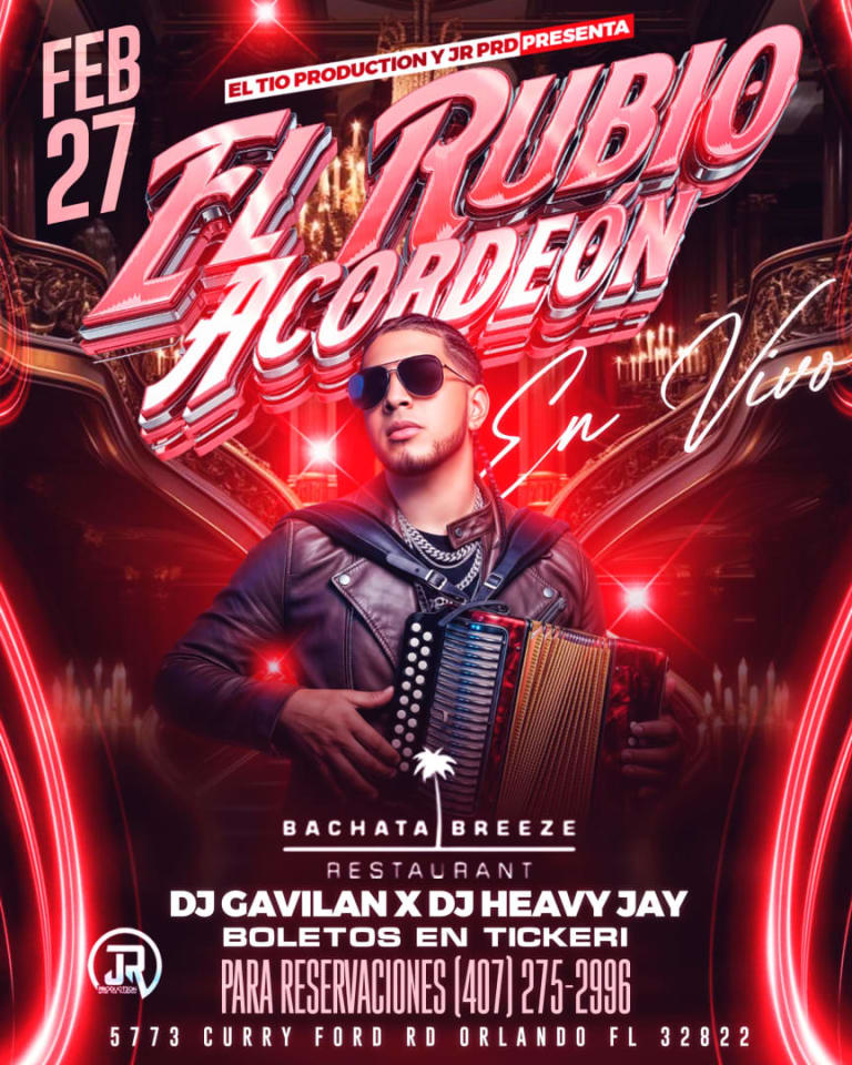 Event - Rubio arcoldion  - Orlando, FL - vie, 27 de febrero de 2026} | concert tickets