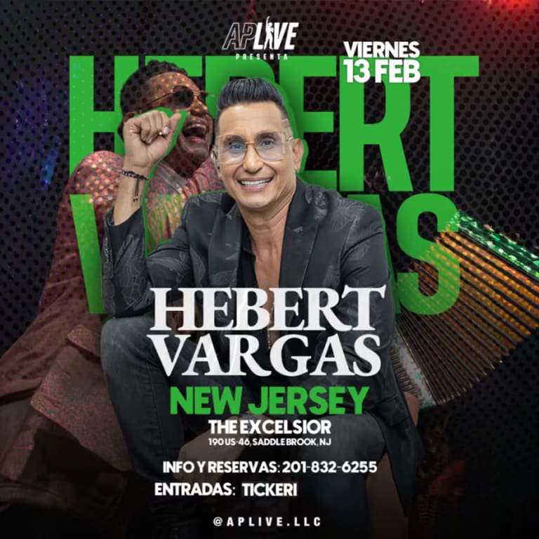 Event - HEBERT VARGAS EN NEW JERSEY - Saddle Brook, NJ - Fri, February 13, 2026} | concert tickets