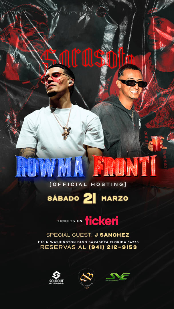 Event - ROWMA & FRONTI EN SARASOTA  - Sarasota, Florida - March 21, 2026 | concert tickets