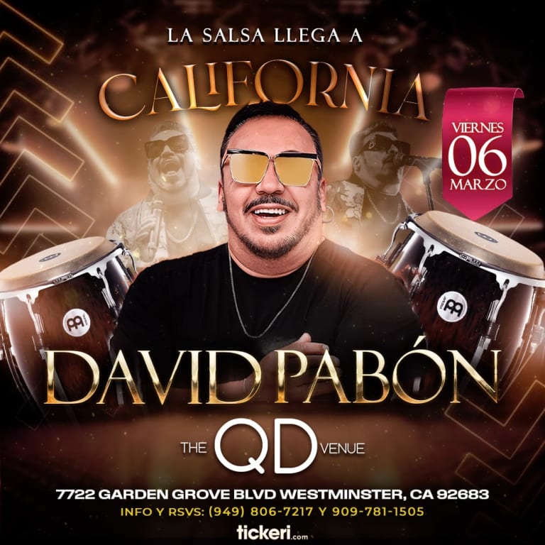 Event - DAVID PABÓN EN EL SUR DE CALIFORNIA ! - Westminster, California - 6 de marzo de 2026 | concert tickets