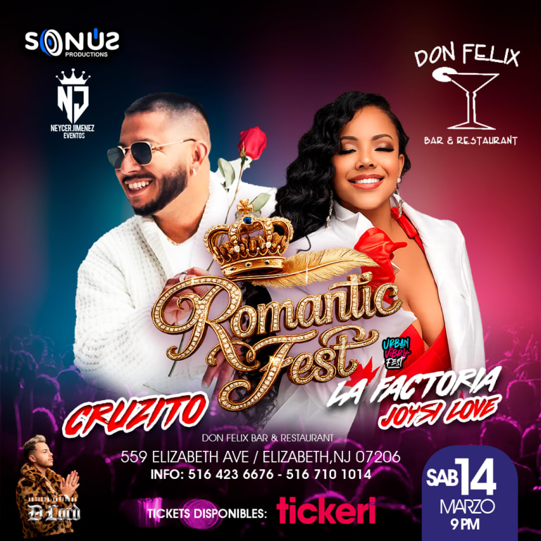 Event - Romantic Fest - La Factoría y Cruzito En Concierto en Elizabeth NJ -SP - Elizabeth, NJ - sáb, 14 de marzo de 2026} | concert tickets