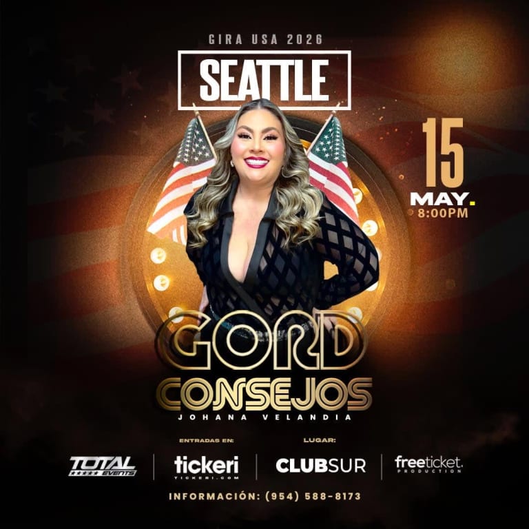 Event - GORDCONSEJOS - Johana Velandia ( La Gorda)- STAND UP COMEDY - Seattle - Seattle, Washington - May 15, 2026 | concert tickets