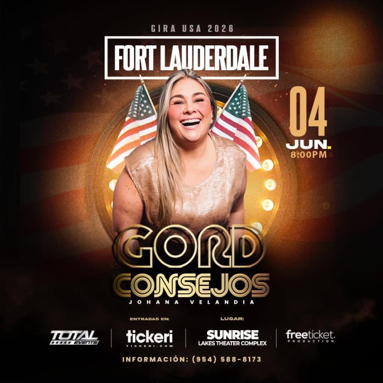 Event - GORDCONSEJOS - Johana Valendia ( La Gorda ) STAND UP COMEDY - Sunrise Florida - Sunrise, FL - Thu, June 4, 2026} | concert tickets