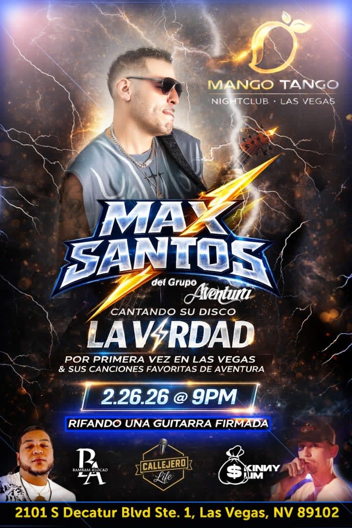 Event - Una Noche De Aventura Con Max Santos  - Las Vegas, NV - jue, 26 de febrero de 2026} | concert tickets