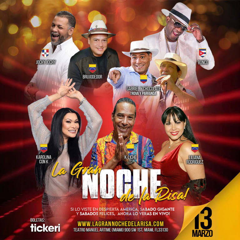 Event - La Gran Noche de la Risa con Brujodedor, Bonco, Jochy Jochy, K-LICHE Liliana Rodriguez, Karolina con K y mas invitados - Miami, FL - Fri, March 13, 2026} | concert tickets