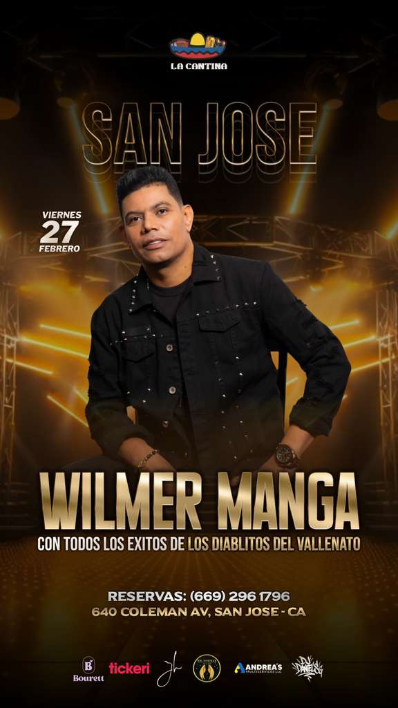 Event - Wilmer Manga en Vivo en San José, CA – Éxitos de Los Diablitos del Vallenato - San Jose, CA - Fri, February 27, 2026} | concert tickets
