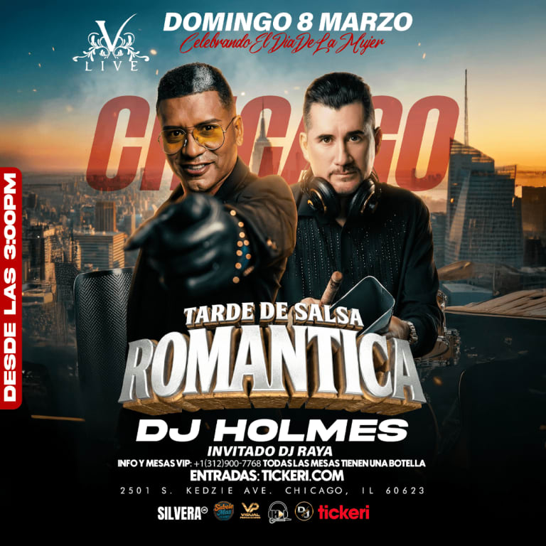 Event - DJ HOLMES - TARDE DE SALSA ROMANTICA - Chicago, Illinois - March 8, 2026 | concert tickets