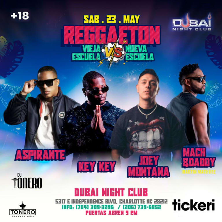 Event - Key Key -Aspirante- Joey Montana - Mach & Daddy  en Charlotte  - Charlotte, NC - Sat, May 23, 2026} | concert tickets
