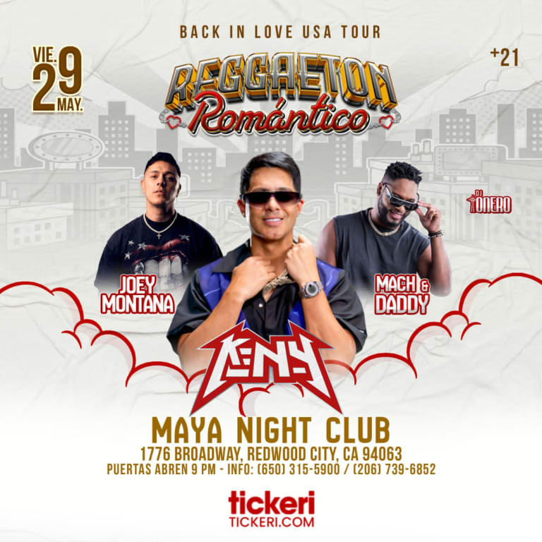 Event - KenY - Mach and Daddy- Joey Montana en Redwood City - Redwood City, CA - vie, 29 de mayo de 2026} | concert tickets