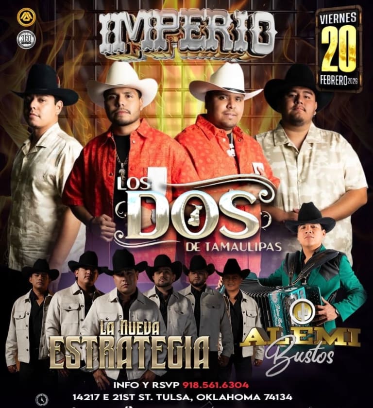 Event - Los Dos de Tamaulipas en Vivo – Imperio Tulsa | Viernes 20 de Febrero 2026 con La Nueva Estrategia y Alemi Bustos - Tulsa, Oklahoma - February 20, 2026 | concert tickets