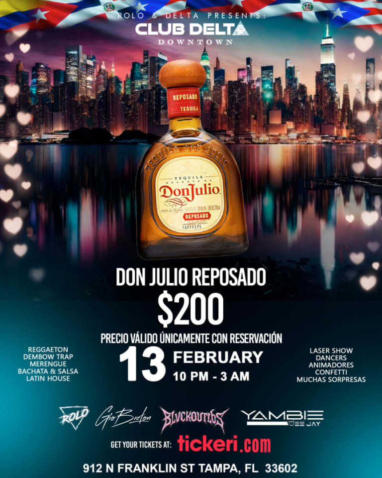 Event - El Paraiso Latin Fridays @ dowtown Delta - Tampa, FL - Fri, February 13, 2026} | concert tickets