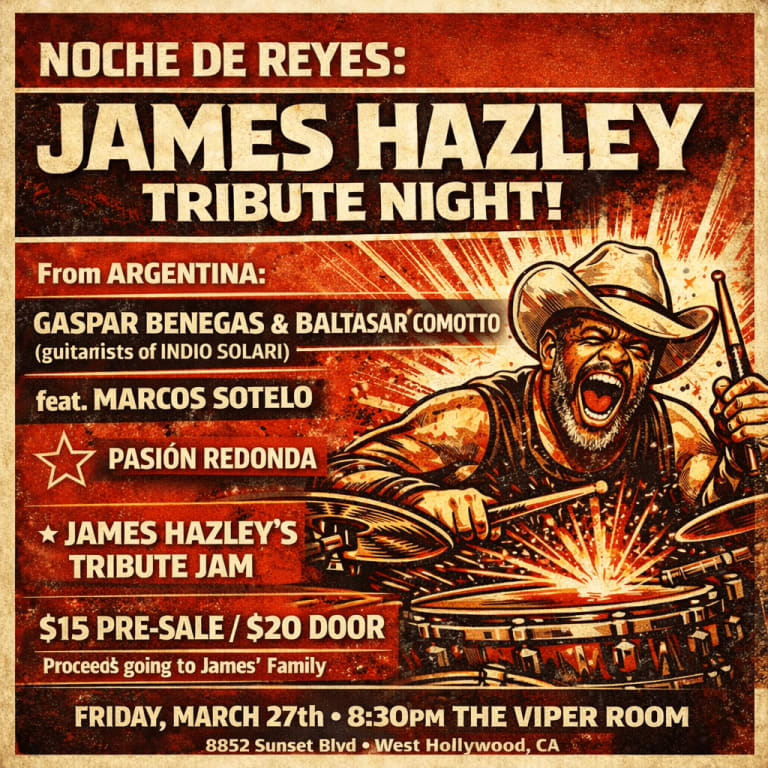 Event - Noche de Reyes: James Hazley Tribute Night (w/ Gaspar Benegas & Baltasar Comotto) - West Hollywood, California - March 27, 2026 | concert tickets