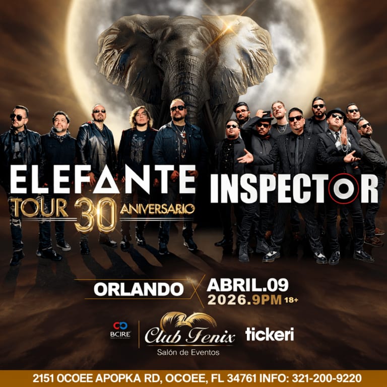 Event - Elefante tour 30 Aniversario en Orlando junto a Inspector! - Ocoee, Florida - April 9, 2026 | concert tickets