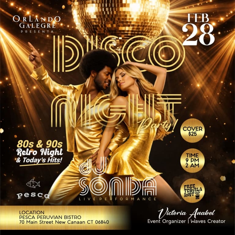 Event - DISCO NIGHT PARTY! 80s & 90s & TODAY’S HITS - New Canaan, CT - Sat, February 28, 2026} | concert tickets