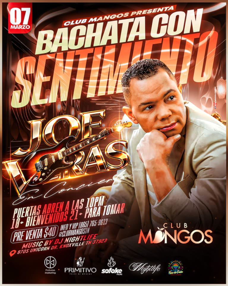Event - JOE VERAS EN CONCIERTO  - Knoxville, Tennessee - March 7, 2026 | concert tickets