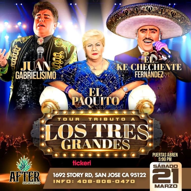 Event - Tributo a los tres grandes de  mexico  Paquita la de el barrio  Juan Gabriel  Y Vicente Fernández en San Jose - San Jose, CA - sáb, 21 de febrero de 2026} | concert tickets