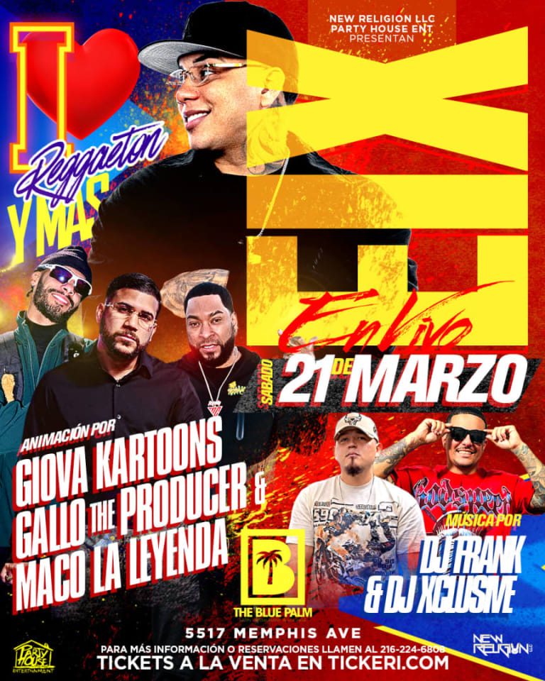 Event - EN VIVO EIX | Giova Kartoons | Gallo The Producer | Maco La Leyenda - Cleveland, Ohio - March 21, 2026 | concert tickets
