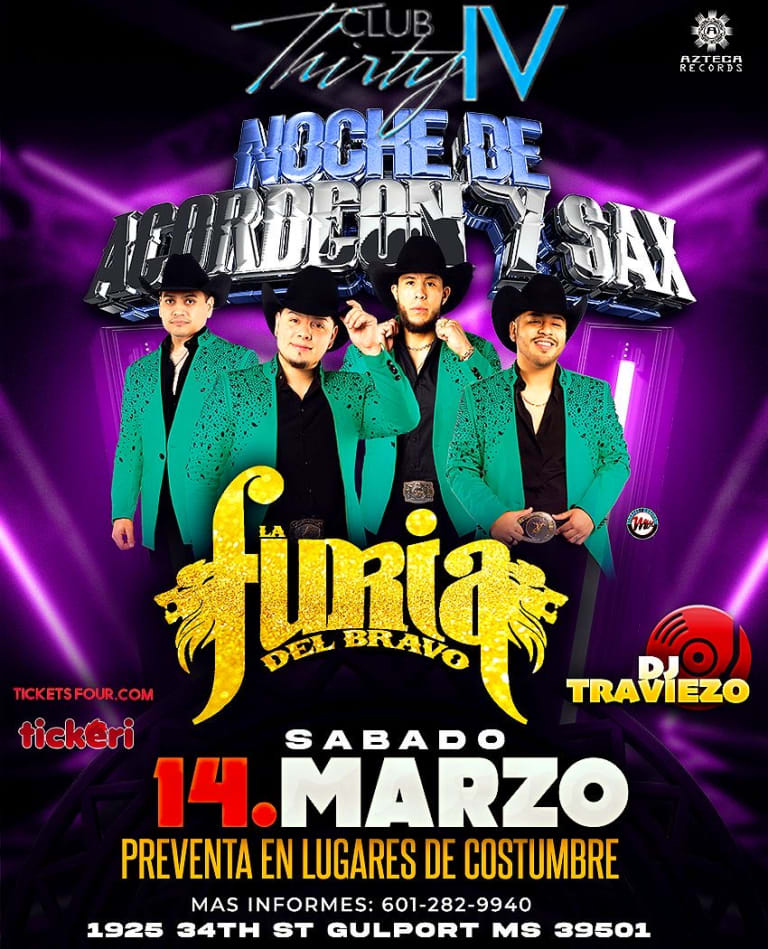 Event - La Furia del Bravo - Gulfport, Mississippi - March 14, 2026 | concert tickets