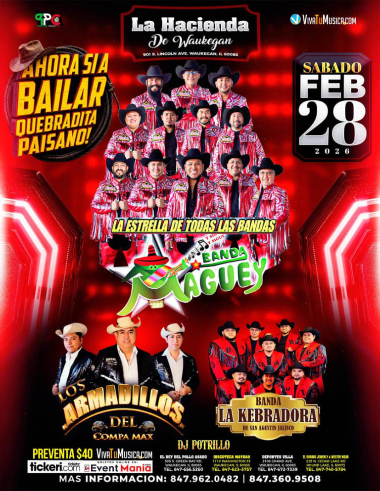 Event - Banda Maguey en Vivo en La Hacienda de Waukegan IL | 28 de Febrero 2026 - Waukegan, IL - sáb, 28 de febrero de 2026} | concert tickets