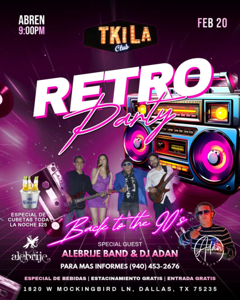 Event - 🎸 LLENA TU CABEZA DE ROCK 🎸 Retrorock Latino – Edición Especial - Dallas, Texas - February 20, 2026 | concert tickets