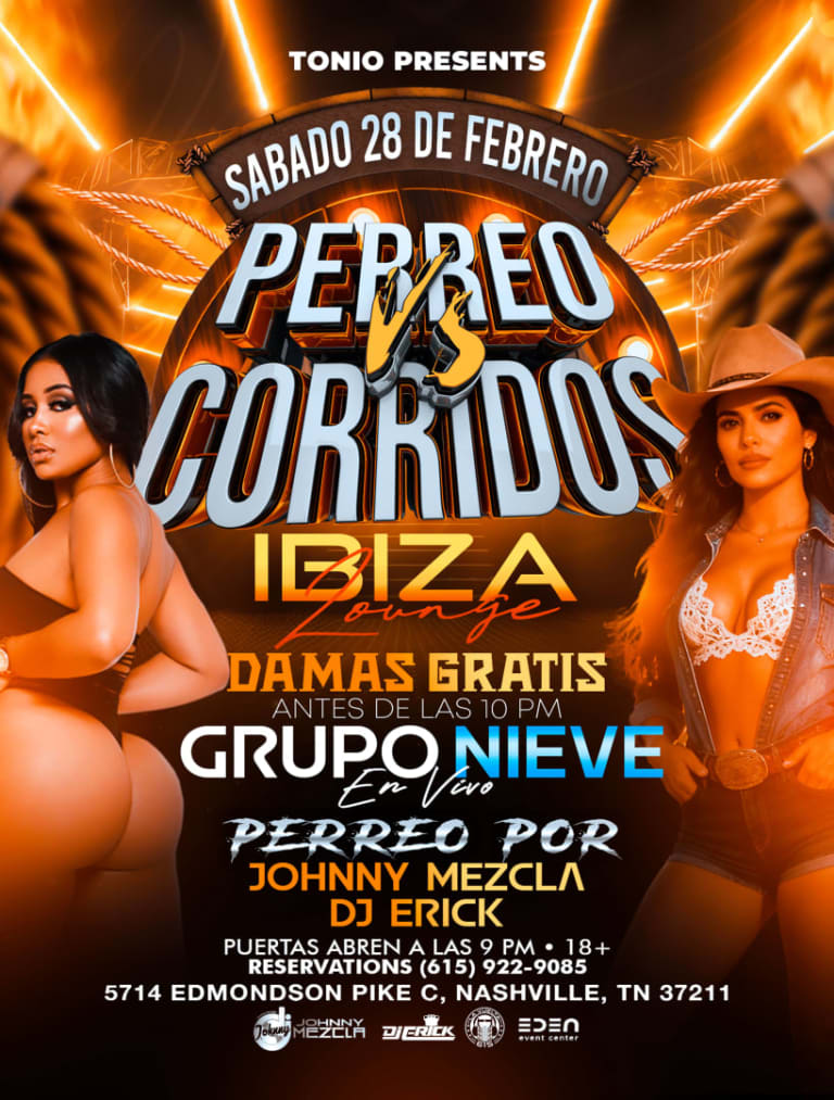 Event - PERREO VS CORRIDOS - Nashville, Tennessee - February 28, 2026 | concert tickets