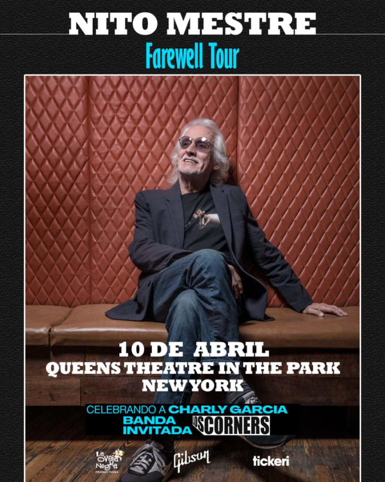 Event - Nito Mestre Farewell Tour (Banda invitada, Los Corners celebrando a Charly Garcia e su musica) - Queens, New York - April 10, 2026 | concert tickets