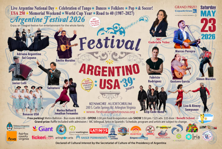 Event - 39 Festival Argentino 2026 - Arlington, VA - sáb, 23 de mayo de 2026} | concert tickets