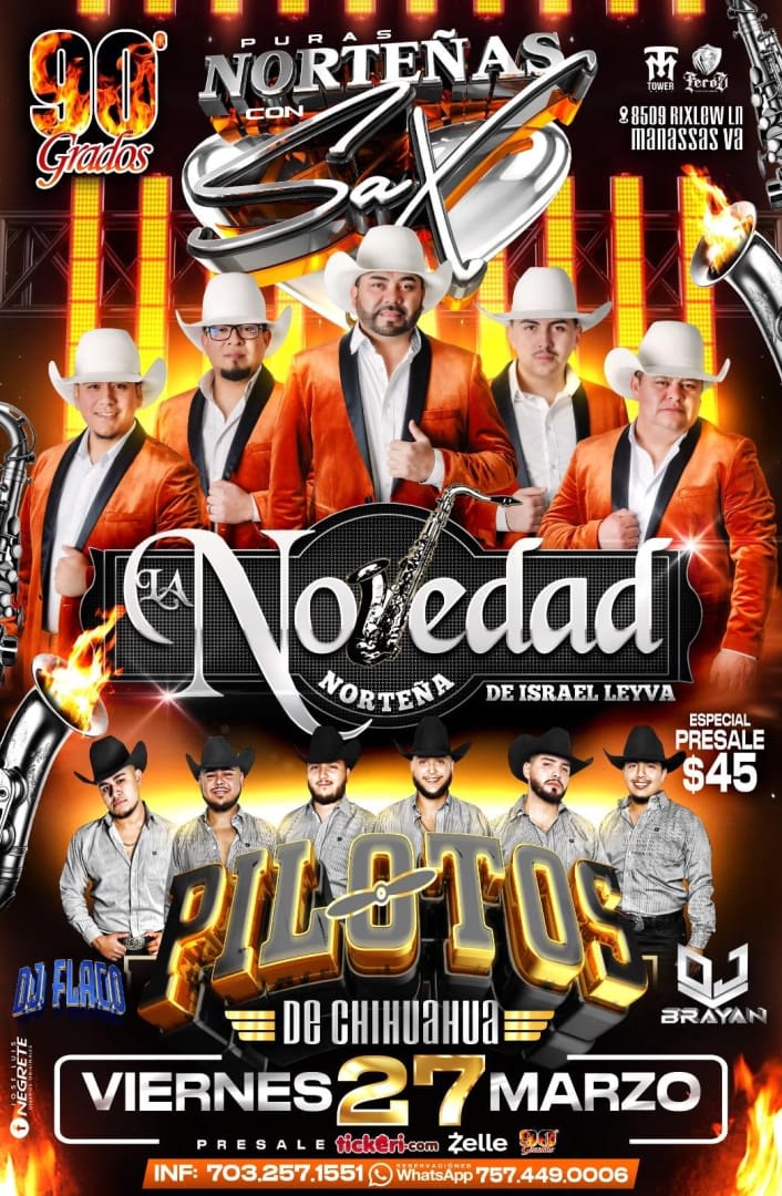 Event - PURAS NORTEÑAS CON SAX - Manassas, Virginia - March 27, 2026 | concert tickets