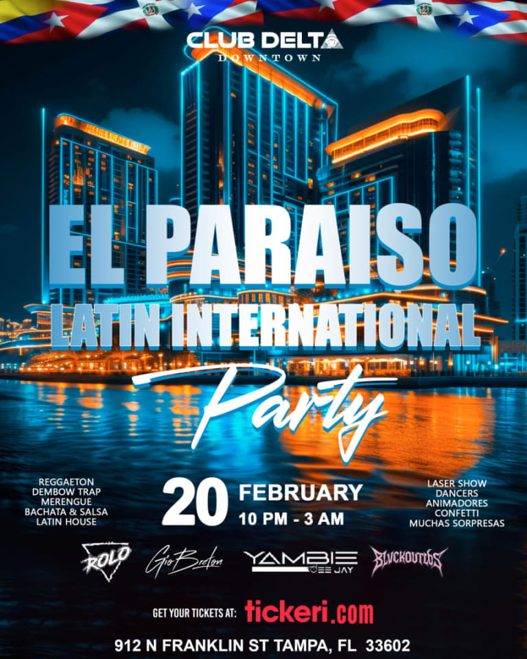 Event - El Paraiso Latin Fridays @ dowtown Delta - Tampa, Florida - February 20, 2026 | concert tickets