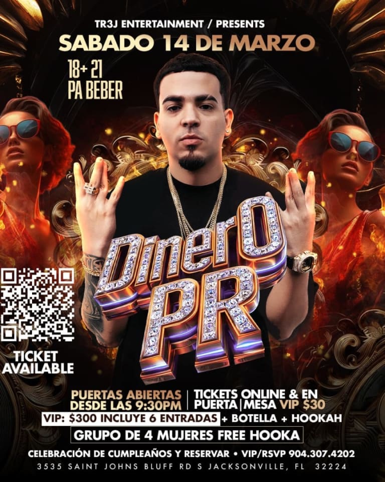 Event - Dinero PR en Wave  - Jacksonville, Florida - March 14, 2026 | concert tickets