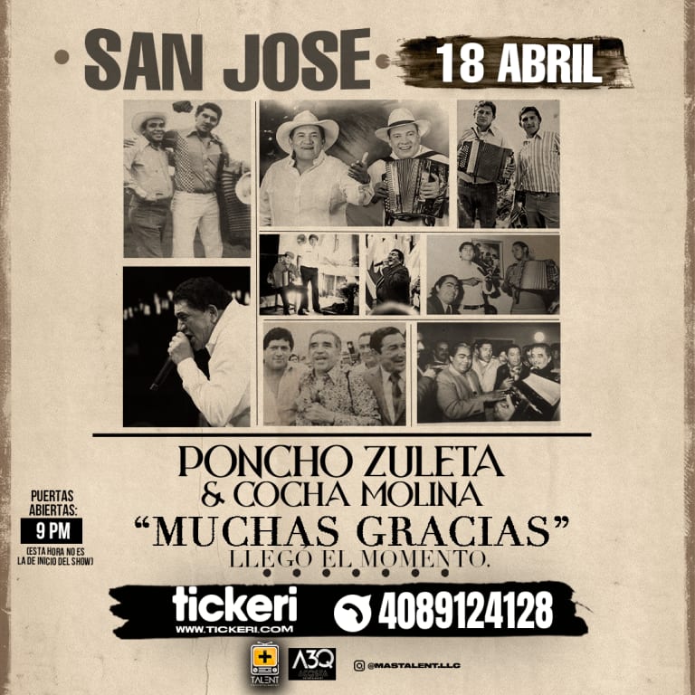 Event - PONCHO ZULETA - Milpitas, California - April 18, 2026 | concert tickets